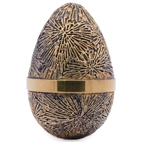 Cartier Stuart Devlin Vermeil Sterling Silver Egg