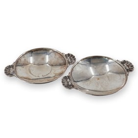 (2 Pc) Danish Georg Jensen Sterling Silver Salt Dishes