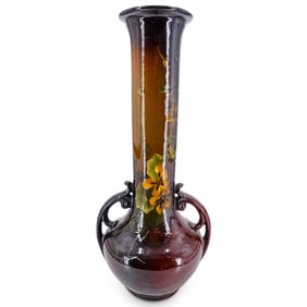 Art Nouveau Hattie Mitchell For Louwelsa Weller Stovepipe Ceramic Vase