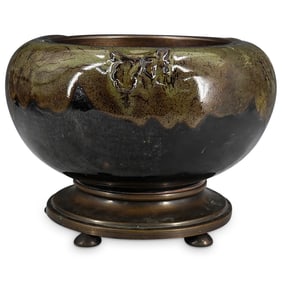 Arts & Crafts Ceramic Oil Lamp Base