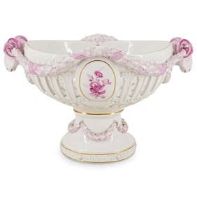 Antique Meissen Porcelain Reticulated Bowl
