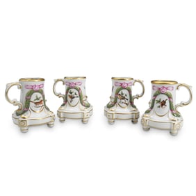 (4 Pc) Herend Porcelain Candle Holders