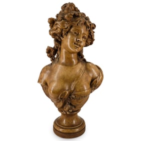 After Clodion Terracotta Bacchante Bust