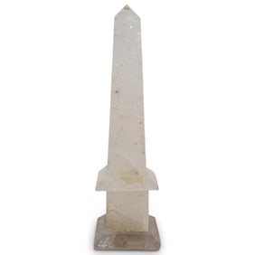 Carved Rock Crystal Obelisk
