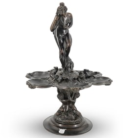 French Bronze Bathing Beauty Centerpiece