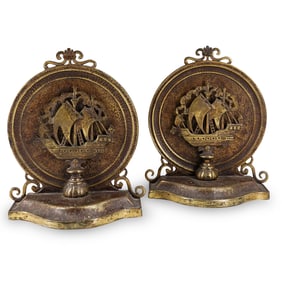 Pair Oscar Bach Ship Bookends