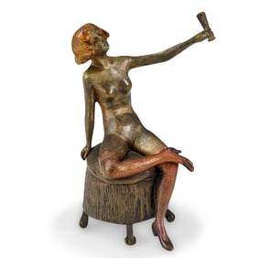Vienna Cold Painted Bronze Nude Woman Figurine