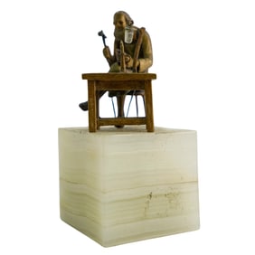 Austrian Cold Painted Bronze Shoe Cobbler Figurine