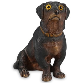 Austrian Painted Terracotta Dog