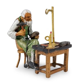 Vienna Bronze Orientalist Shoemaker Figurine