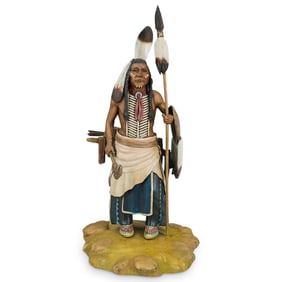 Cecil E Wakefield (American, 1930 - 2003) Native American Painted Bronze