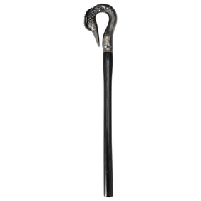 Antique Silver Plated Crane Parasol Handle