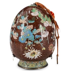 Cloisonne Goldstone Egg Planter