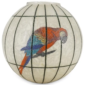 Eydam & Handel Glass Macaw Globe Shade