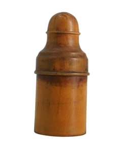 Antique Monogrammed Holy Water Travel Vial