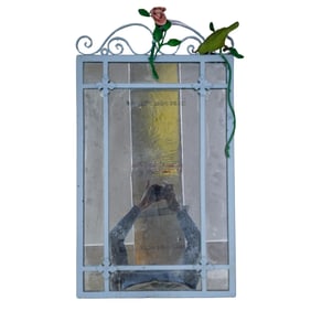 Antique Italian Wrought Iron Wall Mirror