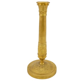 French Neoclassical Gilt Bronze Candlestick