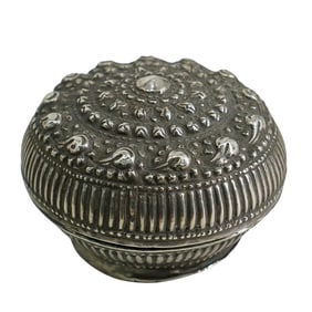 Southeast Asian Silver Repousse Box