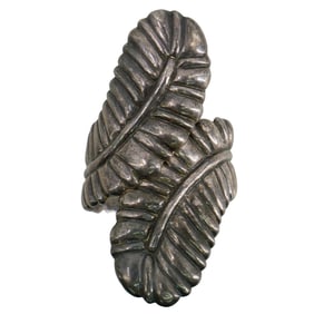 Mexican Sterling Silver Feather Cuff Bracelet