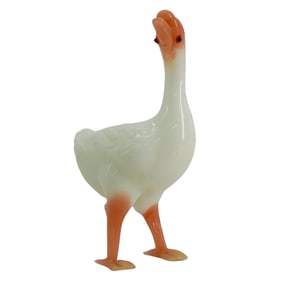 Vintage Art Glass Duck Figurine