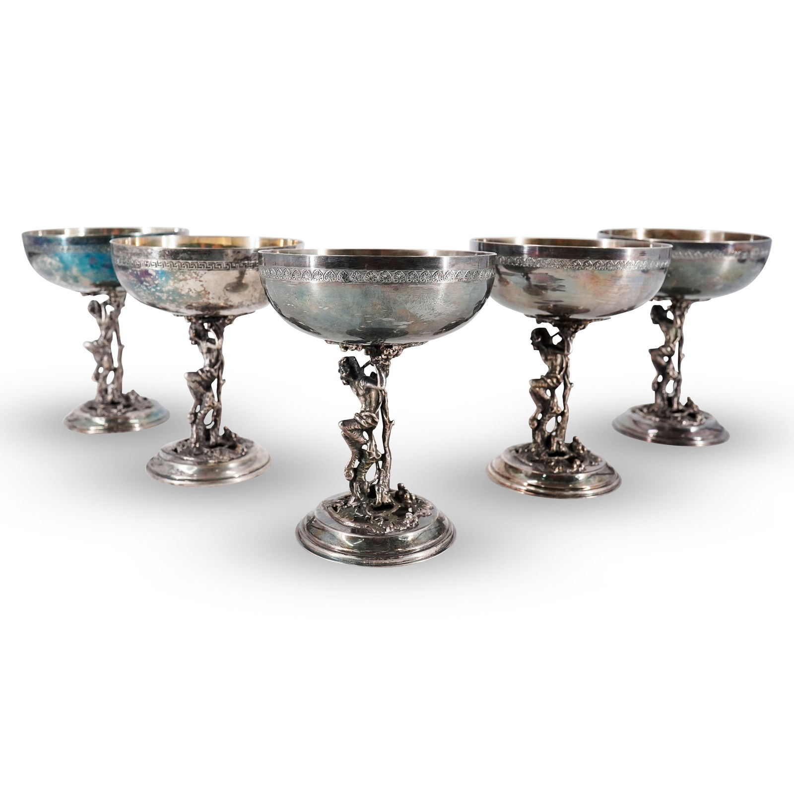 (5 Pc) Silver Plated Champagne Coupes (1 of 11)
