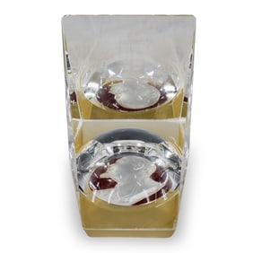 Vintage Russian Lenin Glass Paperweight