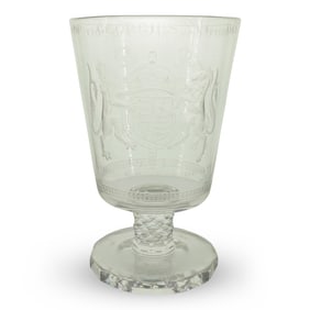 Vintage Intaglio Cut Glass Rummer