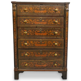19th C. Dutch Marquetry Inlaid Dresser