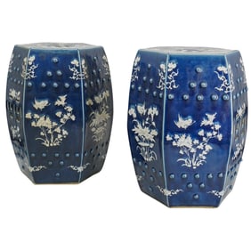 Pair of Antique Chinese Porcelain Garden Stools