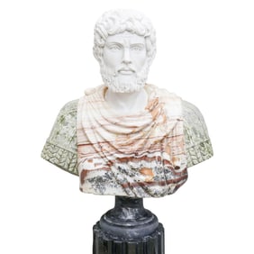 Marcus Aurelius Marble Bust Sculpture