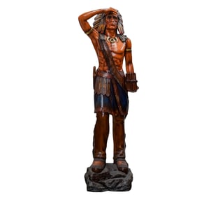 Life Size Cigar Store Indian Sculpture