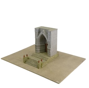 Architectural Gothic Cathedral Entrance Scale Model