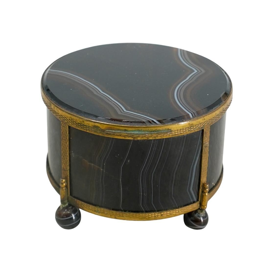 Antique Austro-Hungarian Agate & Gilt Metal Box (1 of 5)