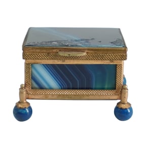 Antique Austro-Hungarian Agate & Gilt Metal Box
