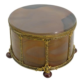 Antique Austro Hungarian Agate & Gilt Metal Box