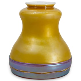 Steuben Aurene Intarsia Glass Lamp Shade