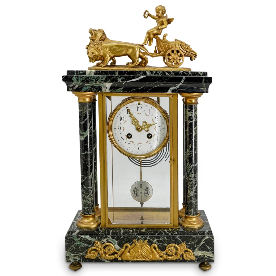 French Marble and Spelter Clock (1 of 8)