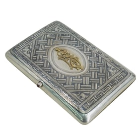 Russian Silver Niello Cigarette Case