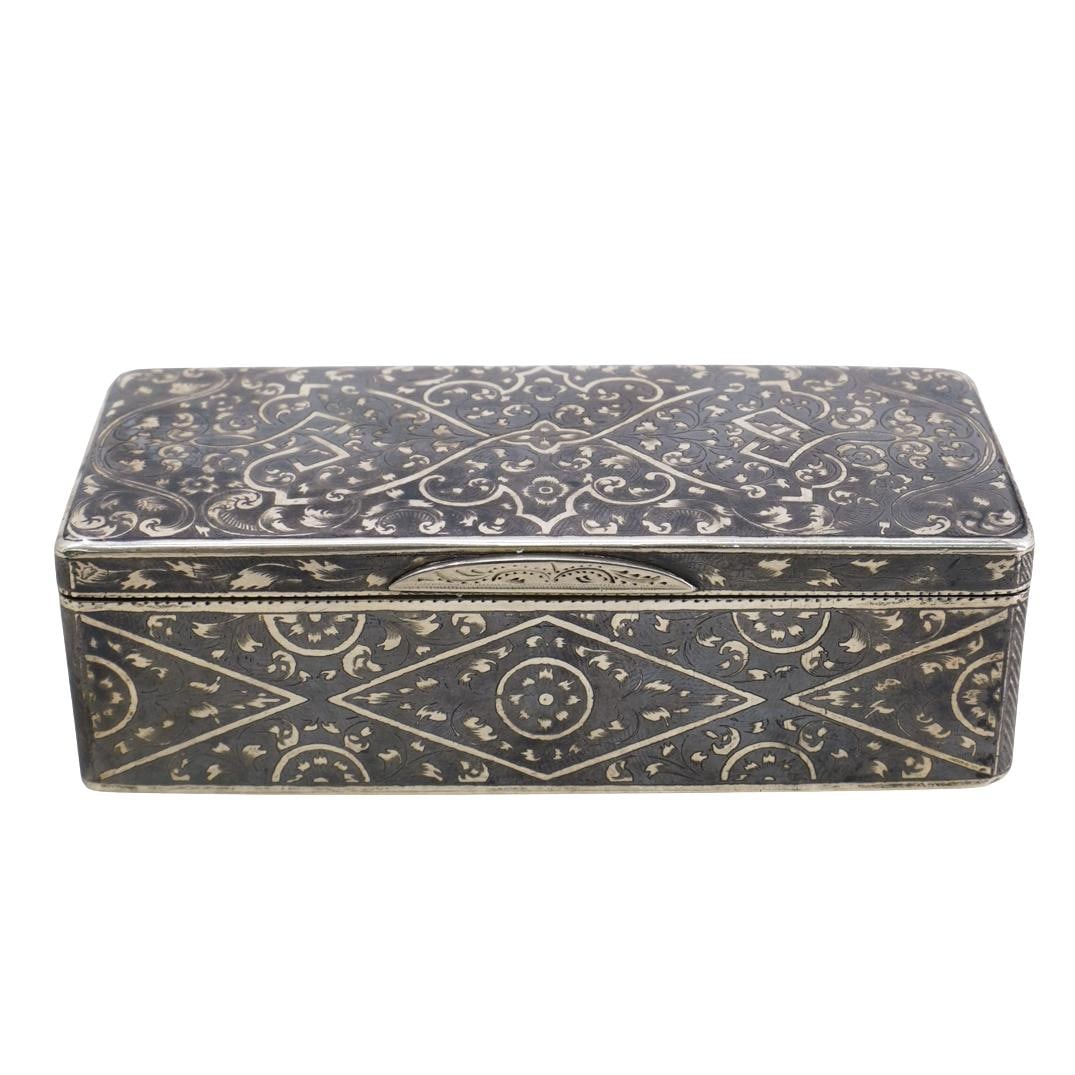 Russian Silver Niello Rectangular Box (1 of 7)