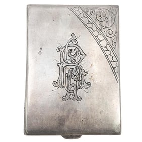 Polish Silver Engraved Cigarette Case