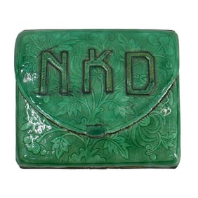 Etched Metal Hinged Money Case