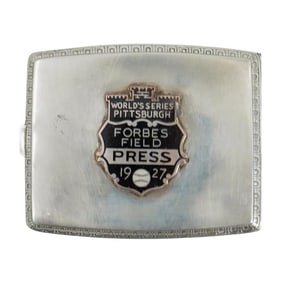 Sterling Silver World's Series Pittsburgh Cigarette Case