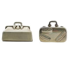 (2 Pc) Tiffany & Co. Sterling Silver Trunk Pill Boxes