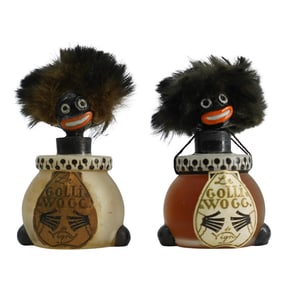 (2 Pc) Golliwog Figural Perfume Bottles