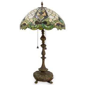 Tiffany Style Leaded Stained Glass Lamp