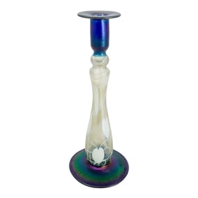 Vintage Art glass Candlestick
