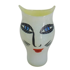 Kosta Boda Ulrica Hydman-Vallien "Open Minds" Glass Vase