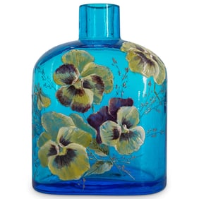 Blue Floral Stiegel Vase