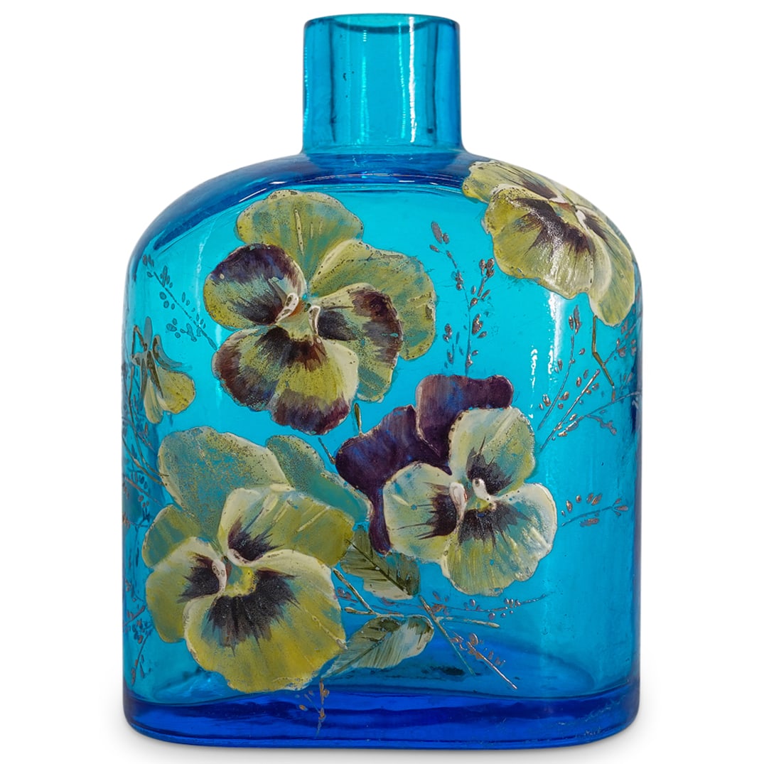 Blue Floral Stiegel Vase (1 of 5)