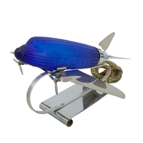 Sarsaparilla Deco Designs Vintage Airplane Lamp (1970s)